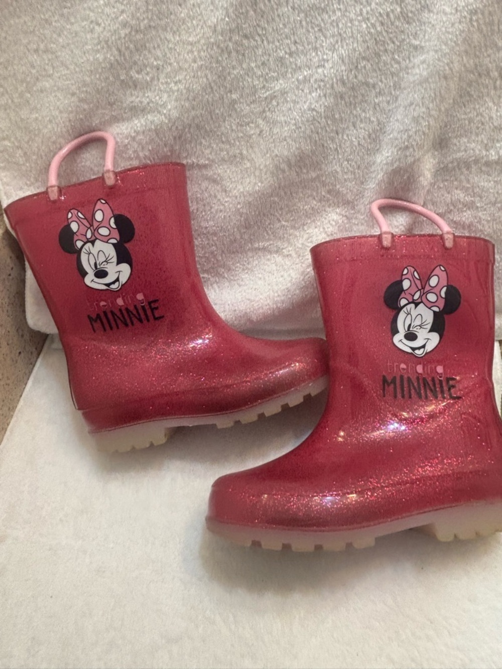 Disney Minnie Mouse Pink Kids Rain Boots